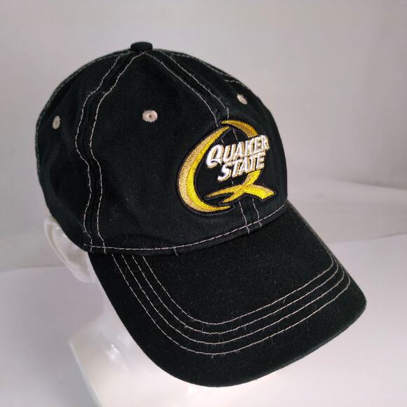 Quaker State Black Baseball Hat Ball Cap America, Racing Cars Adult OSFM - Picture 1 of 7